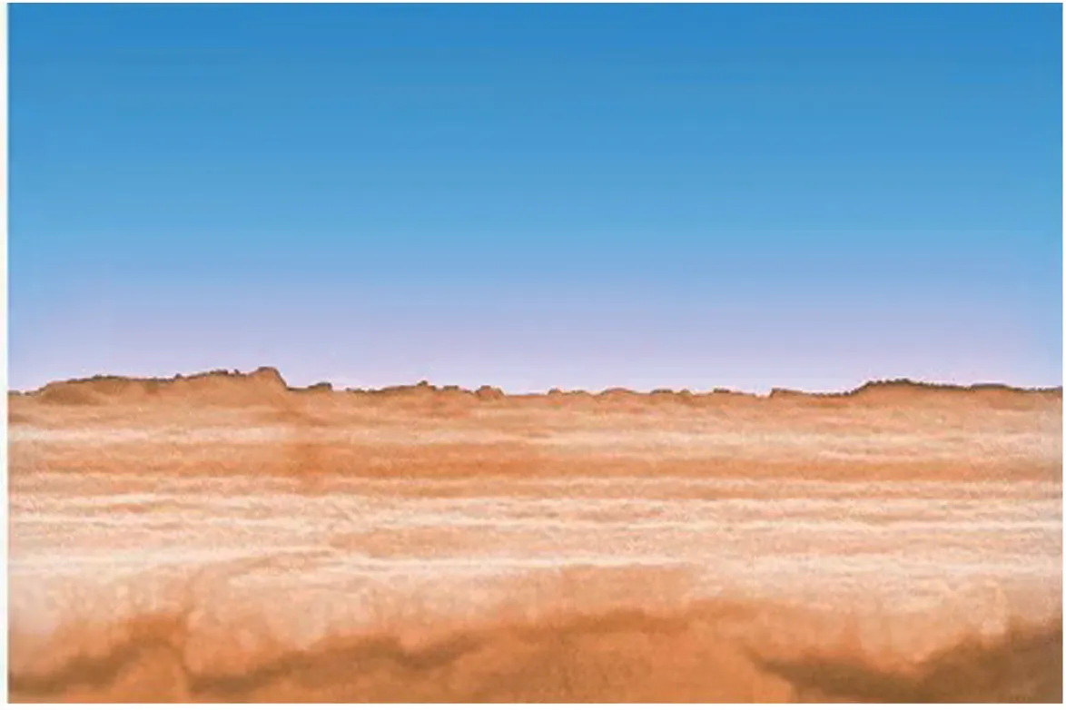 全固态电致变色器件的截面的SEM图，放大倍数10万倍